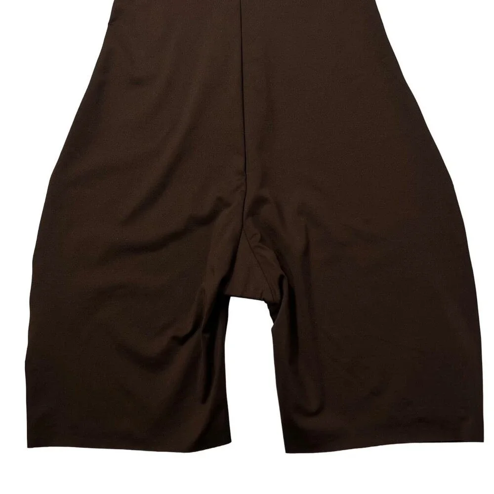 SKIMS Mock Neck Cycle Swimsuit Cocoa Womens XXS